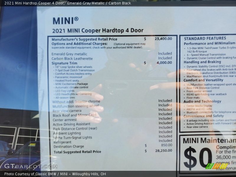 Emerald Gray Metallic / Carbon Black 2021 Mini Hardtop Cooper 4 Door