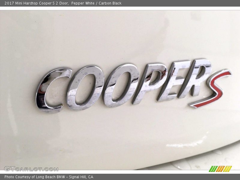 Pepper White / Carbon Black 2017 Mini Hardtop Cooper S 2 Door