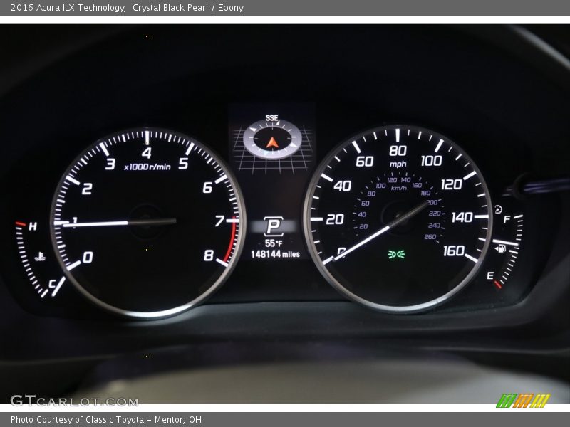 Crystal Black Pearl / Ebony 2016 Acura ILX Technology