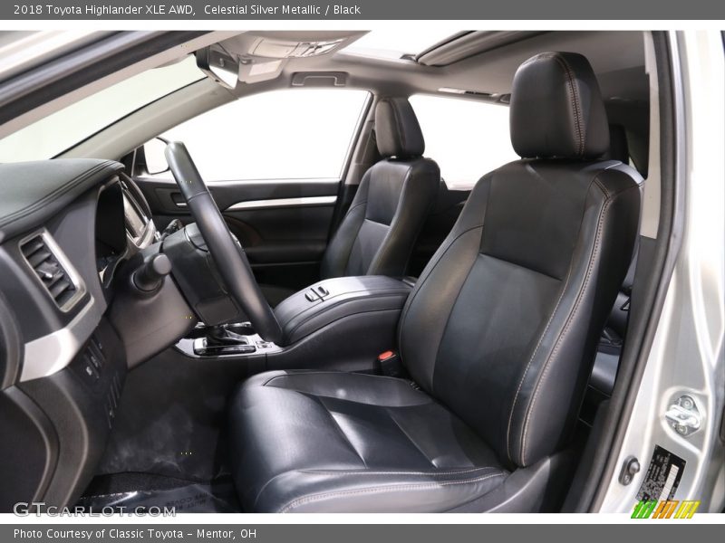 Celestial Silver Metallic / Black 2018 Toyota Highlander XLE AWD