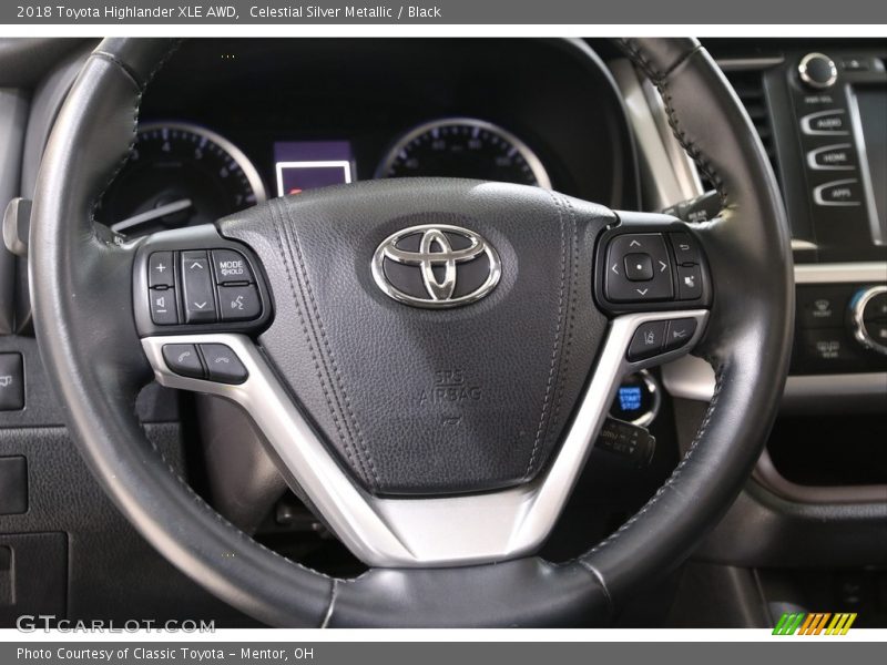 Celestial Silver Metallic / Black 2018 Toyota Highlander XLE AWD