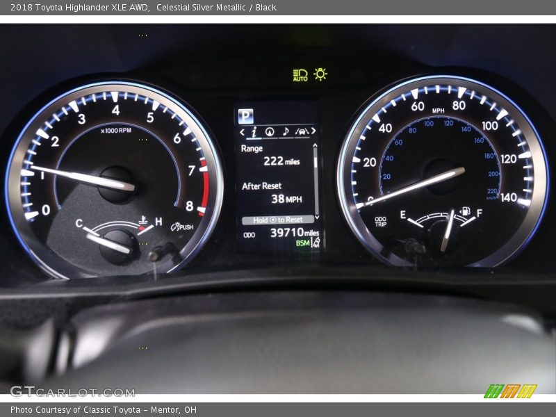 Celestial Silver Metallic / Black 2018 Toyota Highlander XLE AWD