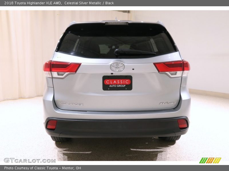Celestial Silver Metallic / Black 2018 Toyota Highlander XLE AWD