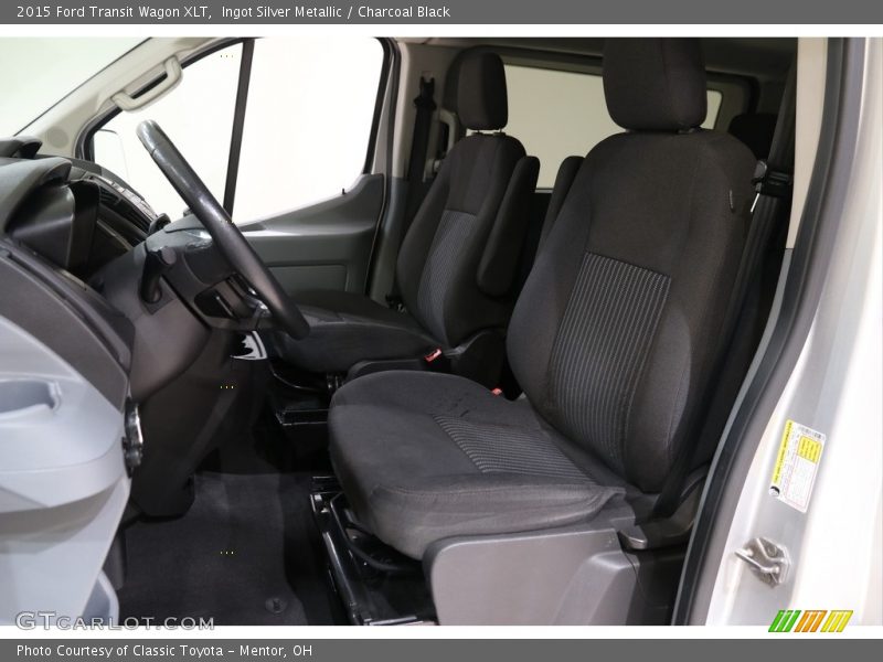 Ingot Silver Metallic / Charcoal Black 2015 Ford Transit Wagon XLT