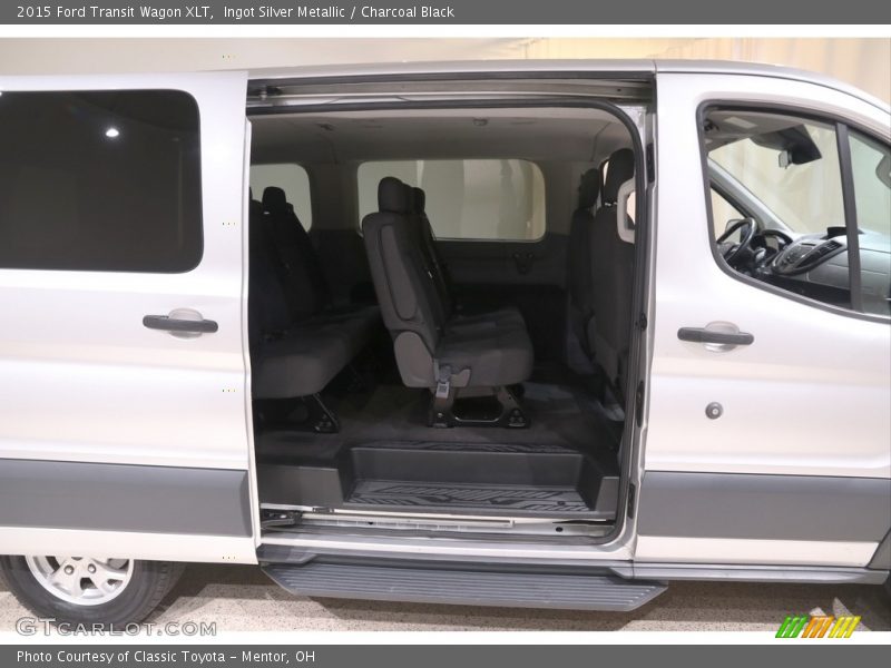 Ingot Silver Metallic / Charcoal Black 2015 Ford Transit Wagon XLT