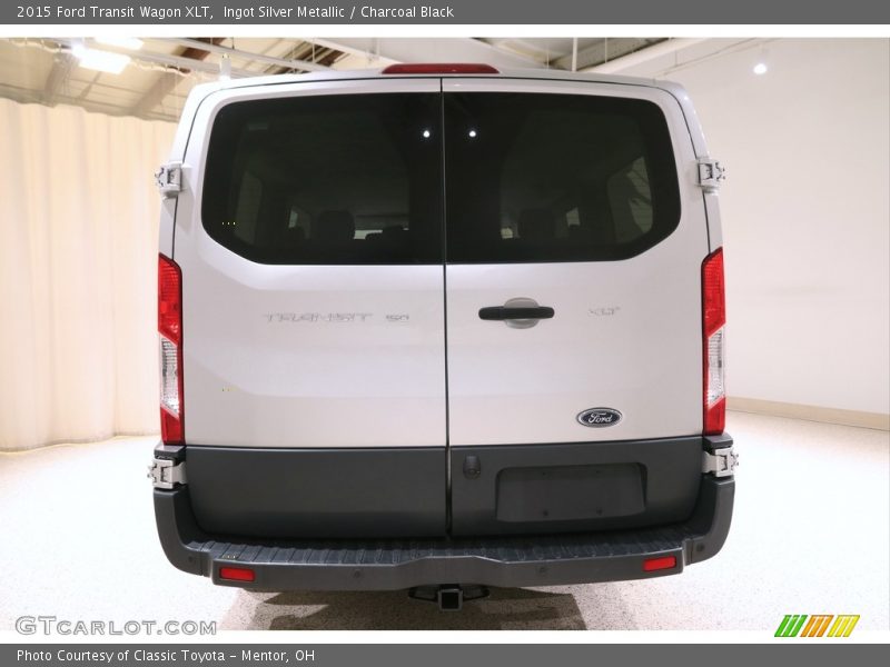 Ingot Silver Metallic / Charcoal Black 2015 Ford Transit Wagon XLT