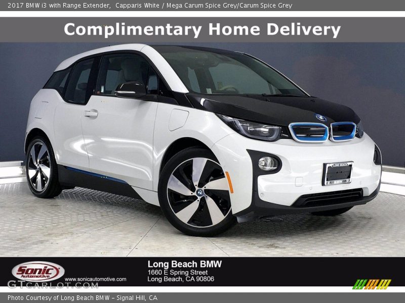 Capparis White / Mega Carum Spice Grey/Carum Spice Grey 2017 BMW i3 with Range Extender