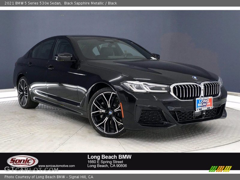 Black Sapphire Metallic / Black 2021 BMW 5 Series 530e Sedan