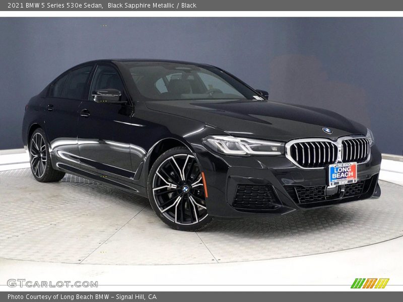 Black Sapphire Metallic / Black 2021 BMW 5 Series 530e Sedan