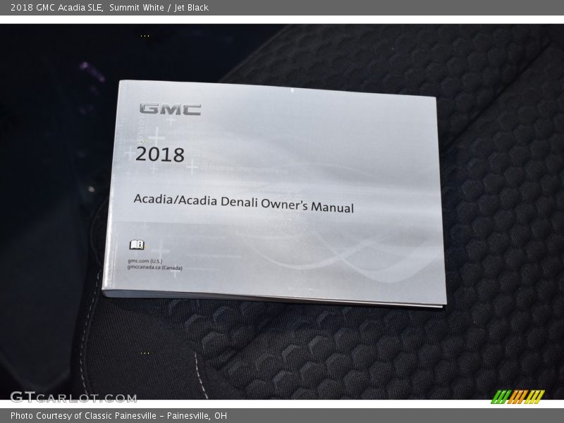 Books/Manuals of 2018 Acadia SLE