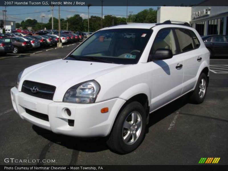 Nordic White / Beige 2007 Hyundai Tucson GLS