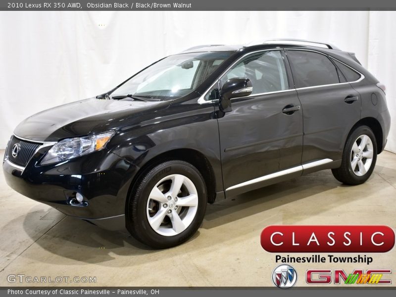 Obsidian Black / Black/Brown Walnut 2010 Lexus RX 350 AWD