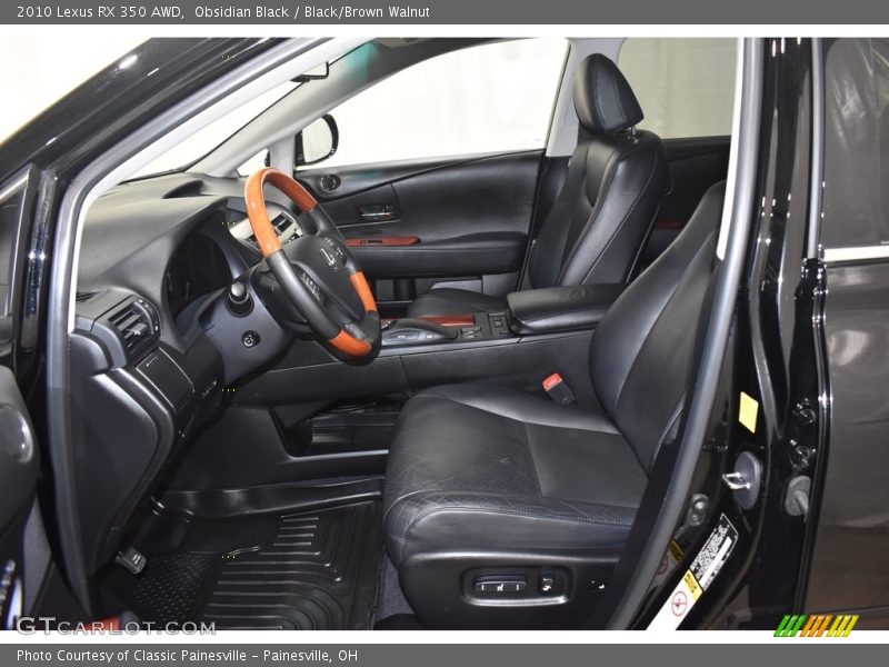 Obsidian Black / Black/Brown Walnut 2010 Lexus RX 350 AWD