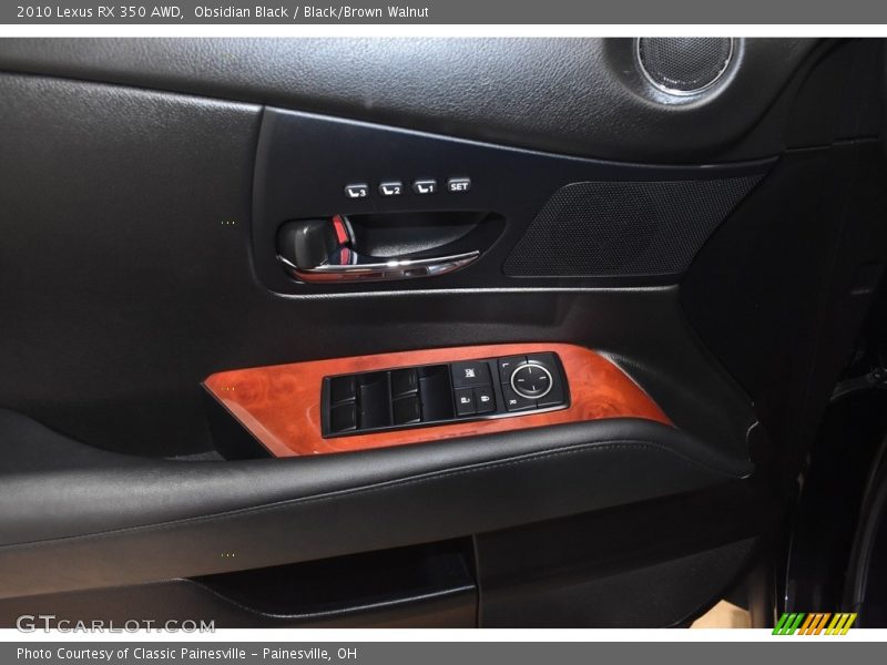 Obsidian Black / Black/Brown Walnut 2010 Lexus RX 350 AWD