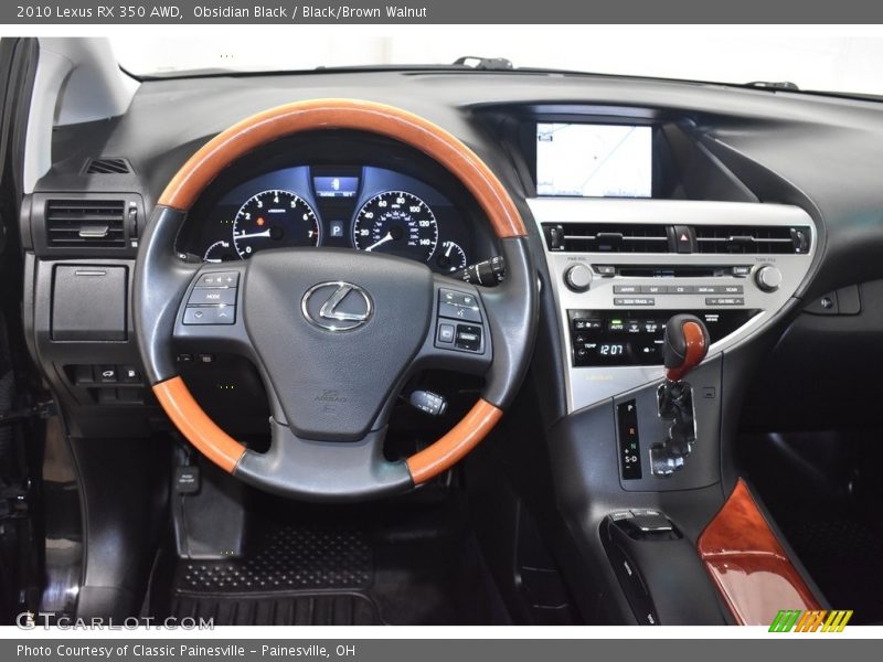 Obsidian Black / Black/Brown Walnut 2010 Lexus RX 350 AWD