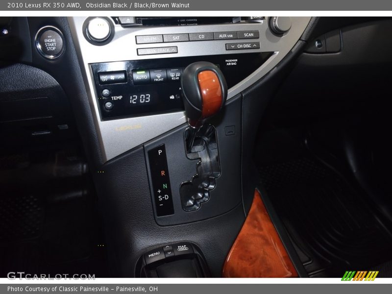 Obsidian Black / Black/Brown Walnut 2010 Lexus RX 350 AWD