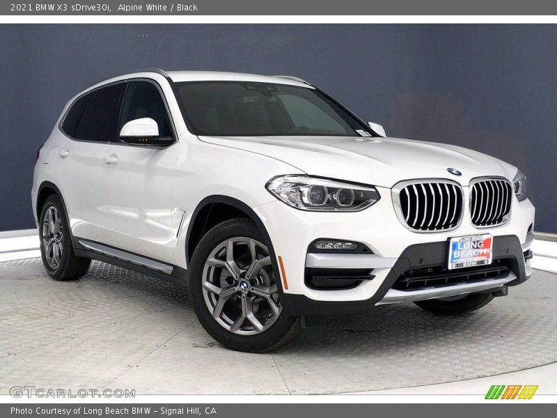 Alpine White / Black 2021 BMW X3 sDrive30i