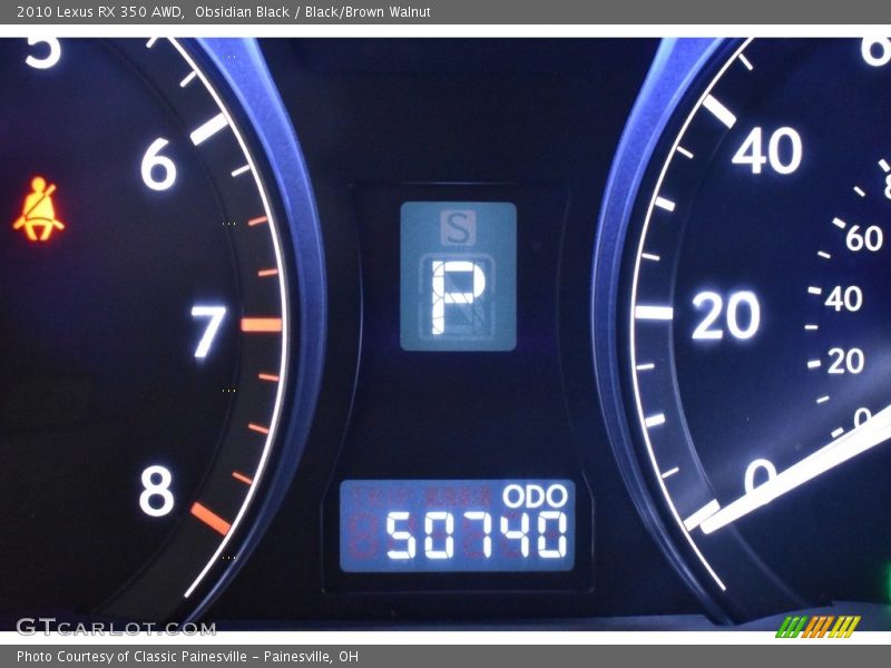 Obsidian Black / Black/Brown Walnut 2010 Lexus RX 350 AWD