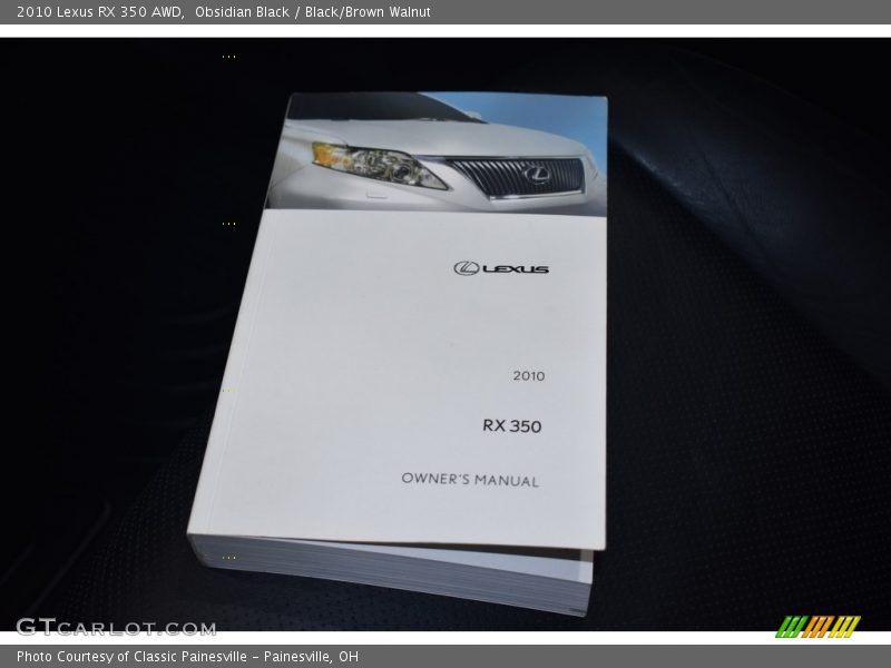 Obsidian Black / Black/Brown Walnut 2010 Lexus RX 350 AWD