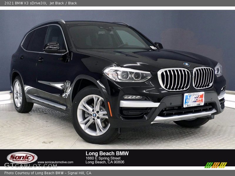 Jet Black / Black 2021 BMW X3 sDrive30i