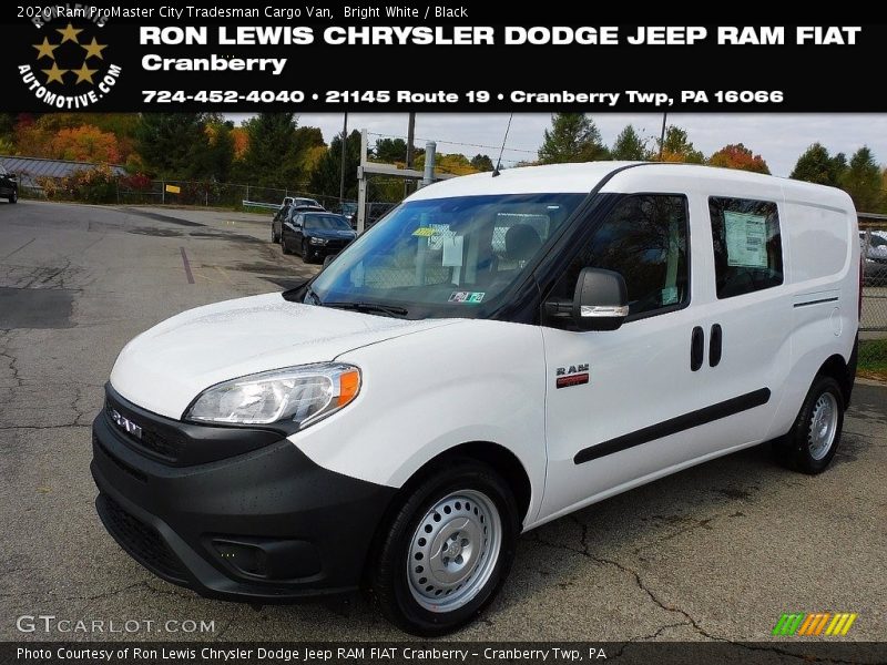 Bright White / Black 2020 Ram ProMaster City Tradesman Cargo Van