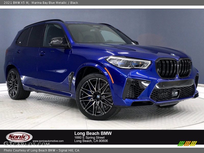 Marina Bay Blue Metallic / Black 2021 BMW X5 M