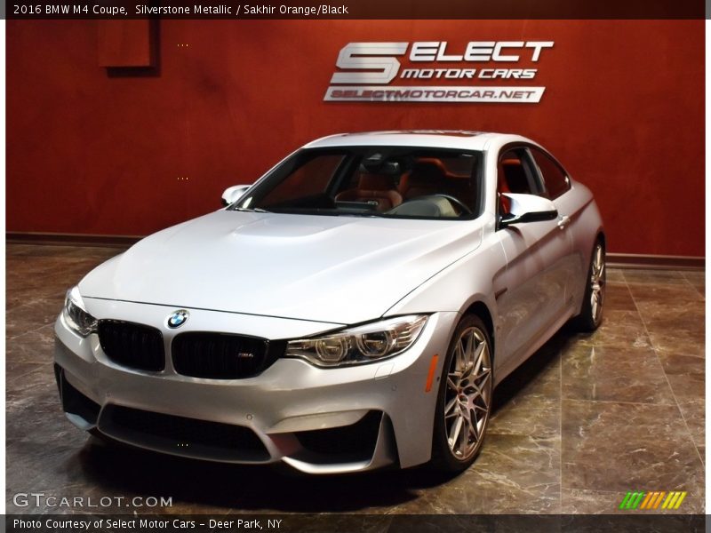 Silverstone Metallic / Sakhir Orange/Black 2016 BMW M4 Coupe