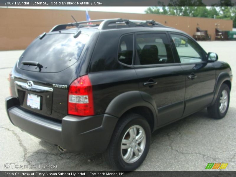 Obsidian Black Metallic / Gray 2007 Hyundai Tucson SE