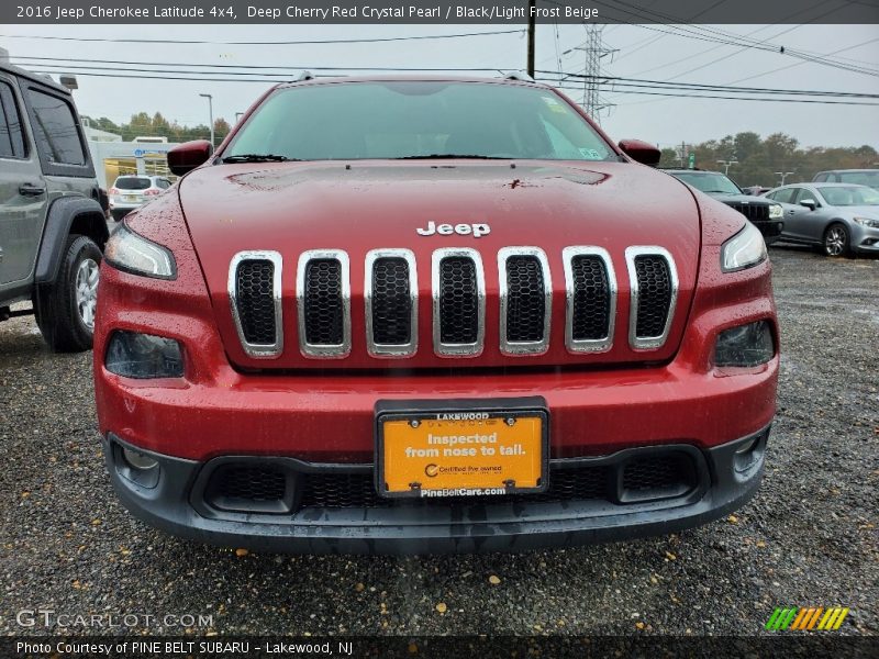 Deep Cherry Red Crystal Pearl / Black/Light Frost Beige 2016 Jeep Cherokee Latitude 4x4