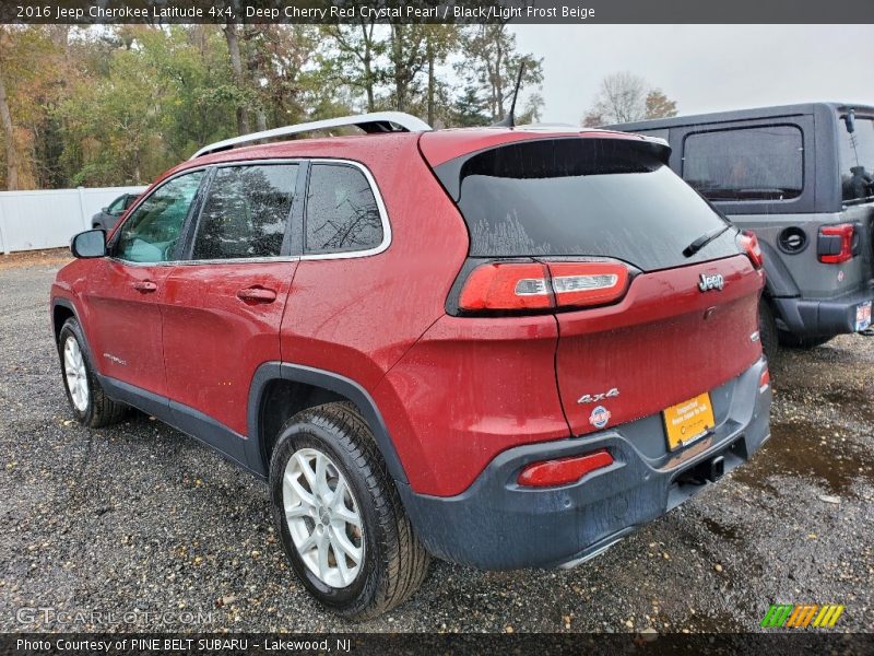 Deep Cherry Red Crystal Pearl / Black/Light Frost Beige 2016 Jeep Cherokee Latitude 4x4