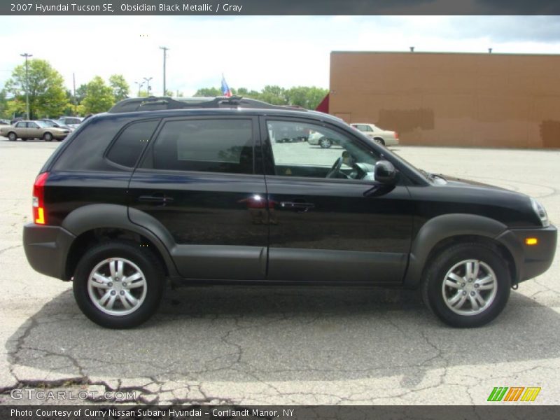 Obsidian Black Metallic / Gray 2007 Hyundai Tucson SE