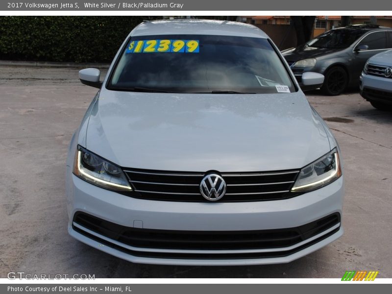 White Silver / Black/Palladium Gray 2017 Volkswagen Jetta S