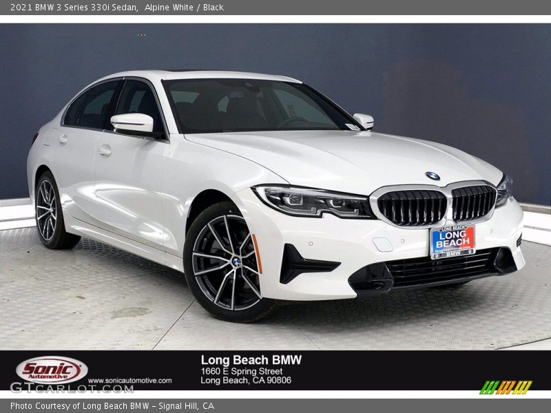 Alpine White / Black 2021 BMW 3 Series 330i Sedan