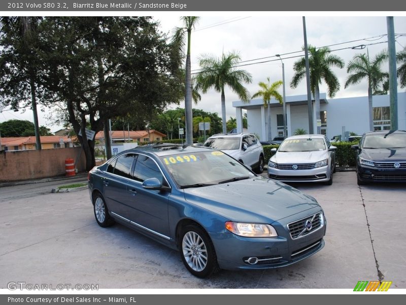 Biarritz Blue Metallic / Sandstone Beige 2012 Volvo S80 3.2