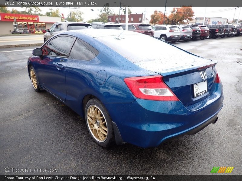 Dyno Blue Pearl / Black 2012 Honda Civic Si Coupe