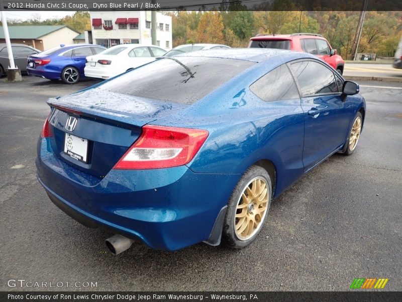 Dyno Blue Pearl / Black 2012 Honda Civic Si Coupe