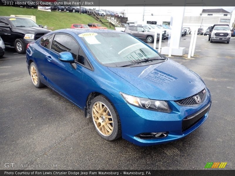 Dyno Blue Pearl / Black 2012 Honda Civic Si Coupe