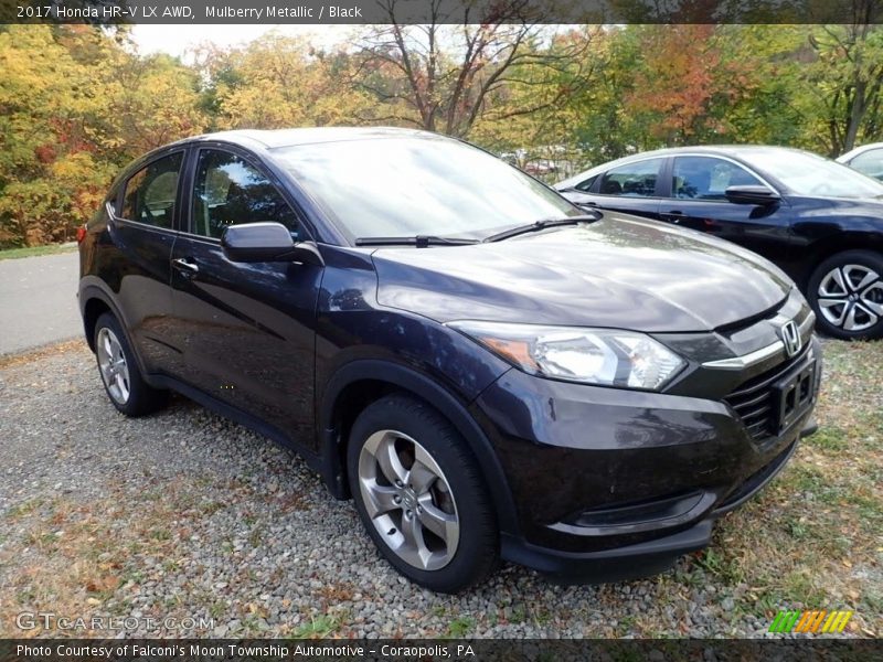 Mulberry Metallic / Black 2017 Honda HR-V LX AWD