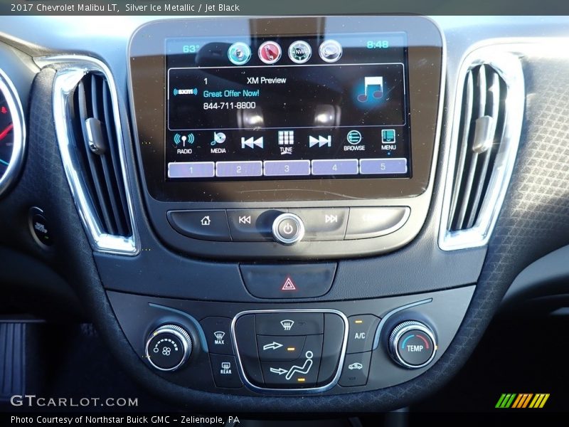 Silver Ice Metallic / Jet Black 2017 Chevrolet Malibu LT