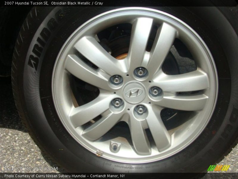 Obsidian Black Metallic / Gray 2007 Hyundai Tucson SE