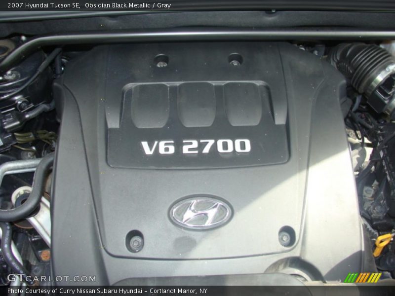 Obsidian Black Metallic / Gray 2007 Hyundai Tucson SE