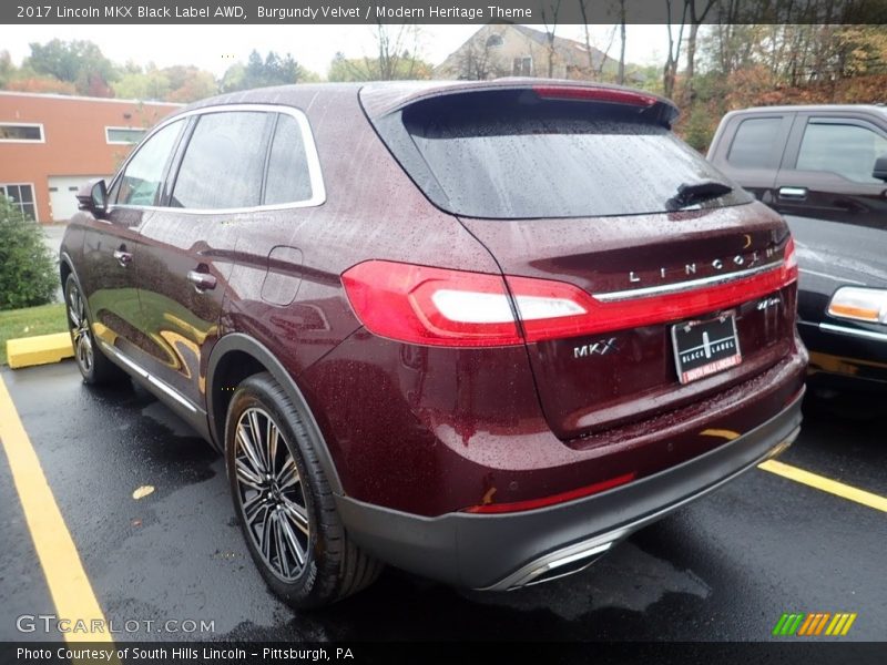 Burgundy Velvet / Modern Heritage Theme 2017 Lincoln MKX Black Label AWD