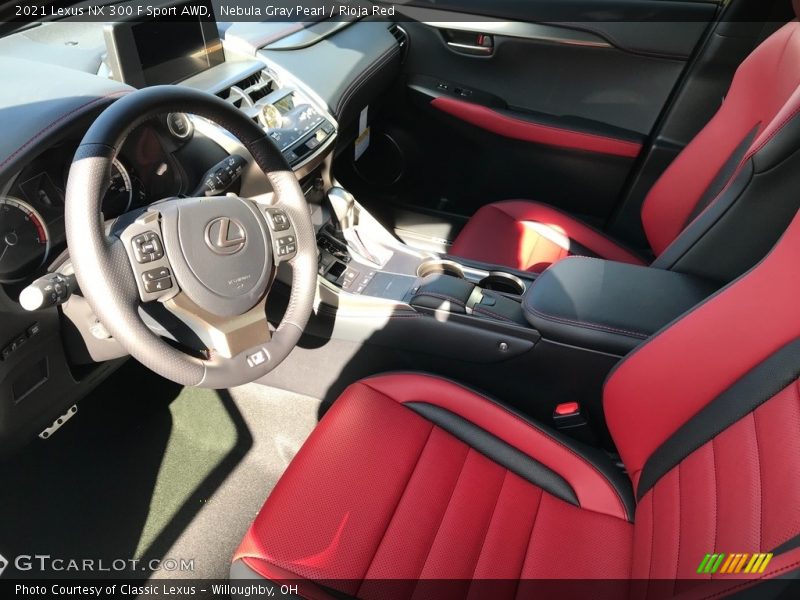 Nebula Gray Pearl / Rioja Red 2021 Lexus NX 300 F Sport AWD