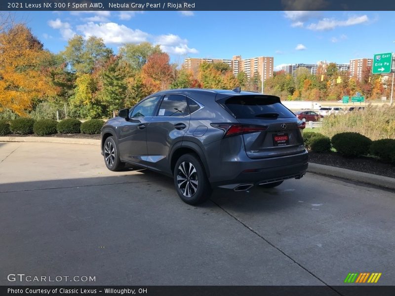 Nebula Gray Pearl / Rioja Red 2021 Lexus NX 300 F Sport AWD