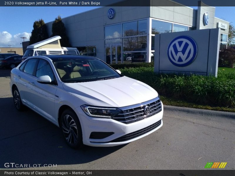 Pure White / Dark Beige 2020 Volkswagen Jetta R-Line