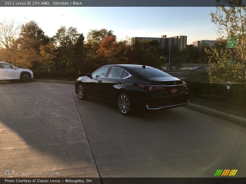 Obsidian / Black 2021 Lexus ES 250 AWD