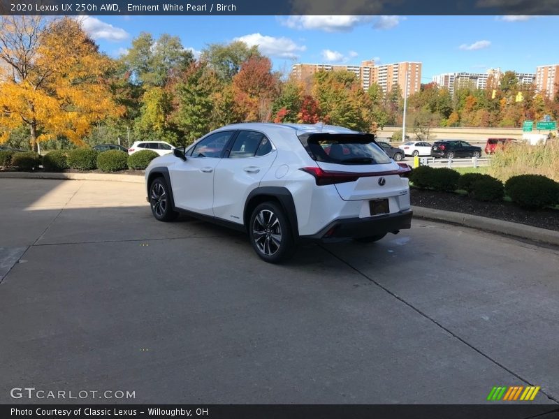 Eminent White Pearl / Birch 2020 Lexus UX 250h AWD