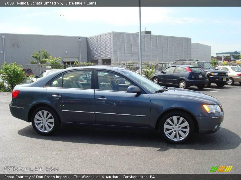 Slate Blue / Camel 2009 Hyundai Sonata Limited V6