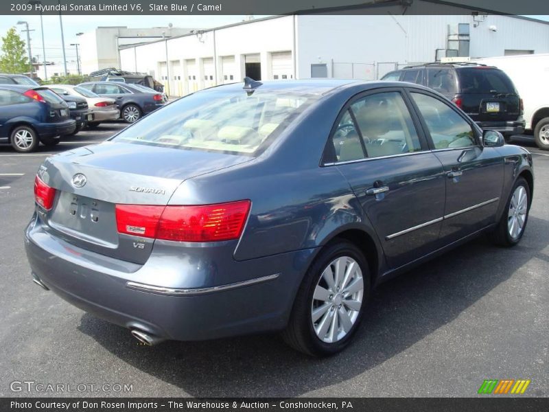 Slate Blue / Camel 2009 Hyundai Sonata Limited V6