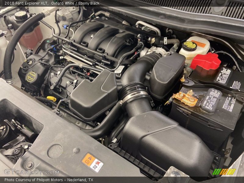 Oxford White / Ebony Black 2018 Ford Explorer XLT